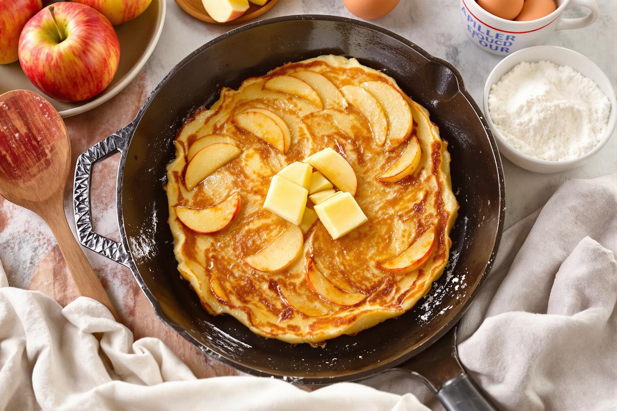« J’ai testé ce gâteau aux pommes à la poêle : en 15 minutes, il était prêt et délicieux ! ».jpg
