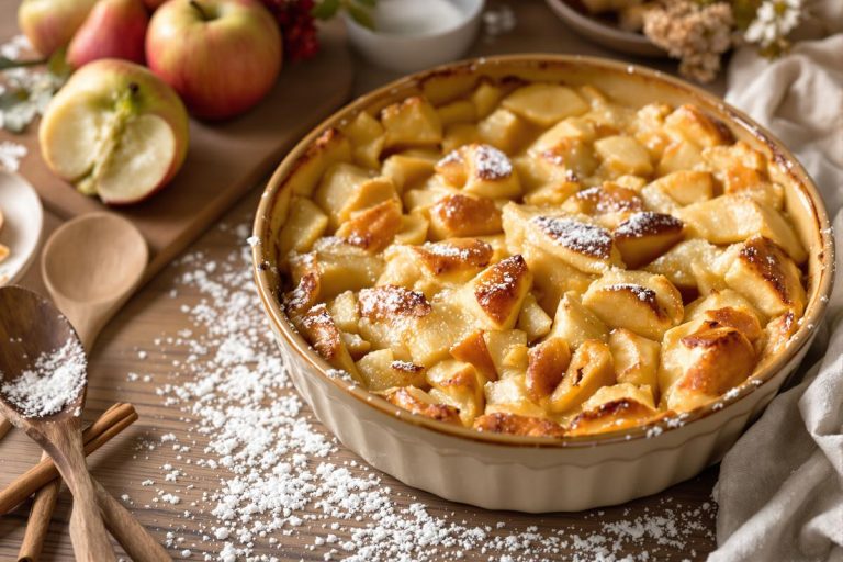 Un clafoutis tout tendre aux pommes, poires et vanille : la recette moelleuse qui transforme l’automne en douceur absolue.jpg